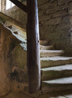 FRESQUE ESCALIER CHATEAU DE MANIBAN